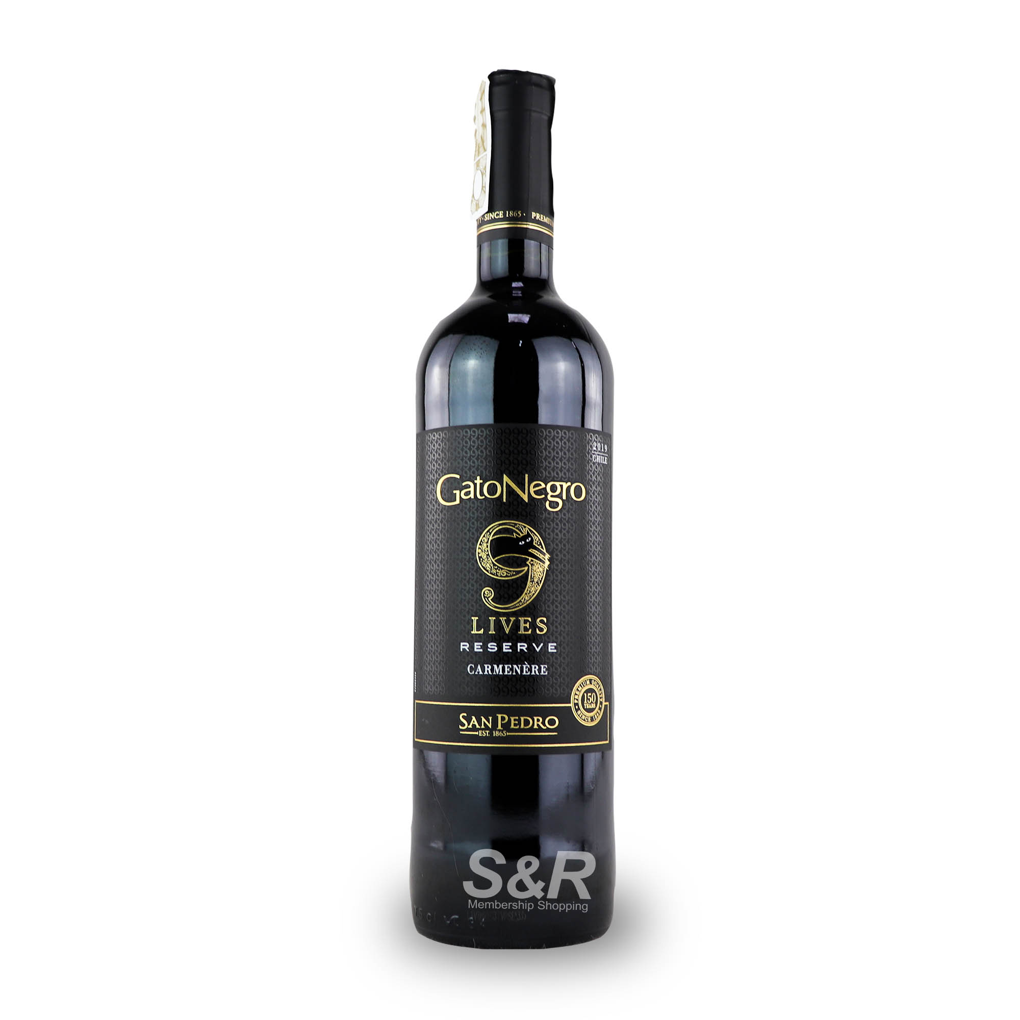 Gato Negro 9 Lives Reserve Carmenere Ruby Red Wine 750mL